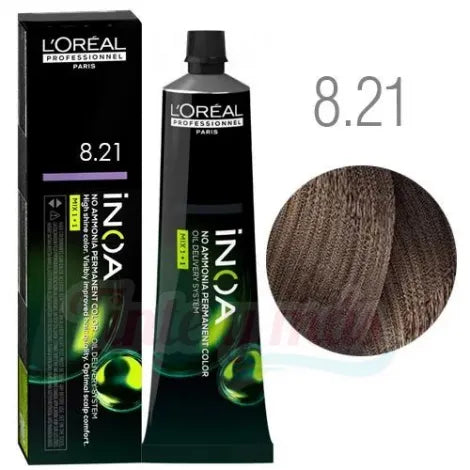 L'ORÉAL PROFESSIONNEL PARIS INOA no ammonia permanent color #8.21 60 gr