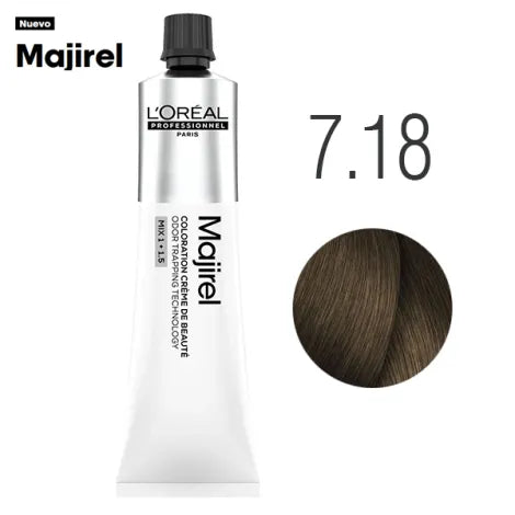 L'ORÉAL PROFESSIONNEL PARIS MAJIREL beauty coloring cream #7.18 60 ml