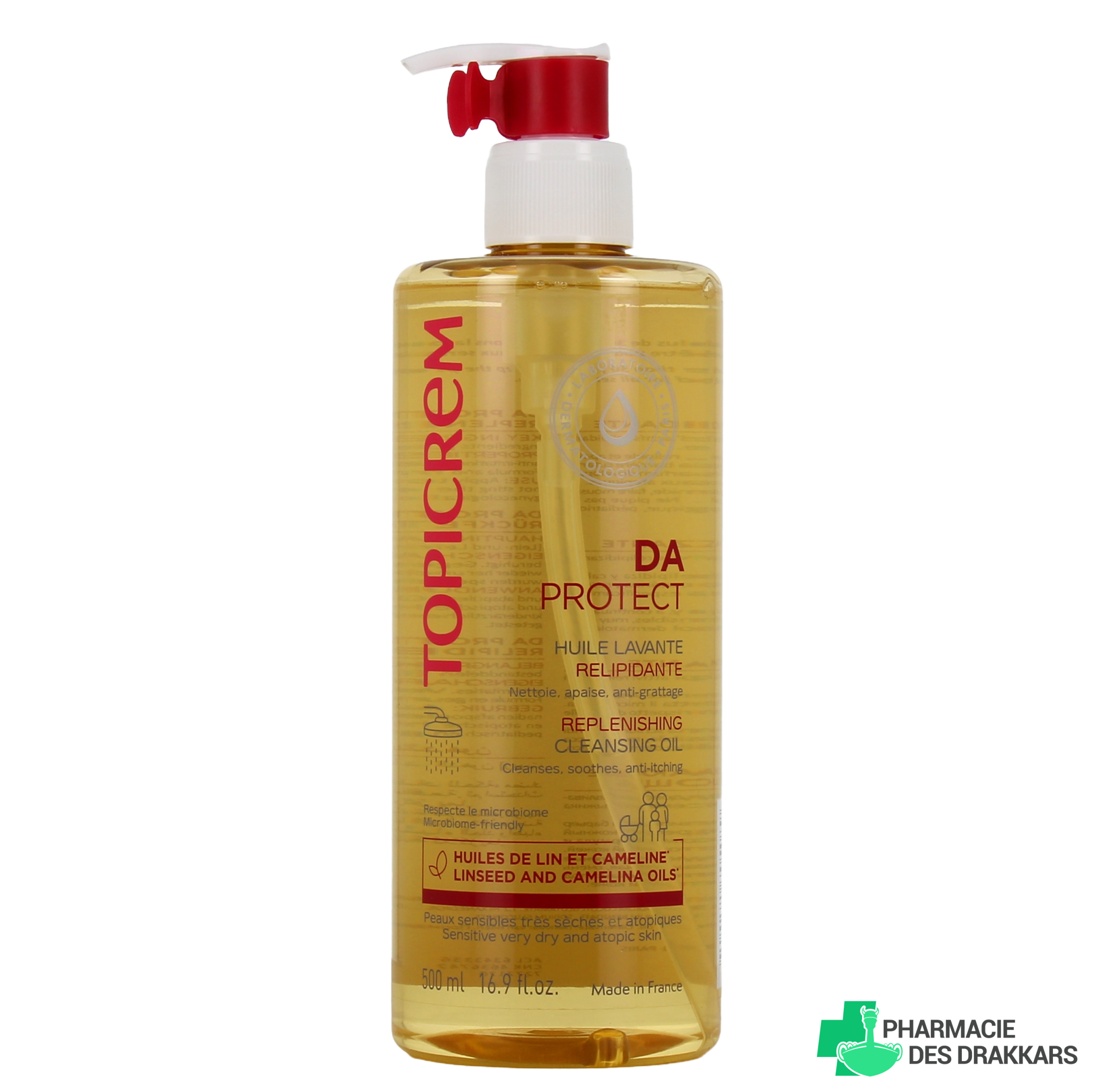 TOPICREM DA PROTECT replenishing cleansing oil 500 ml