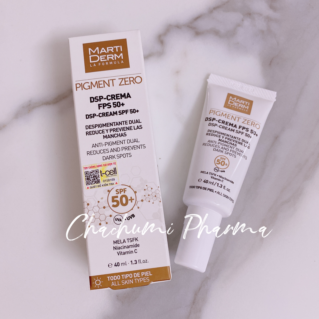 MARTIDERM PIGMENT ZERO DSP depigmenting cream SPF50+ 40 ml