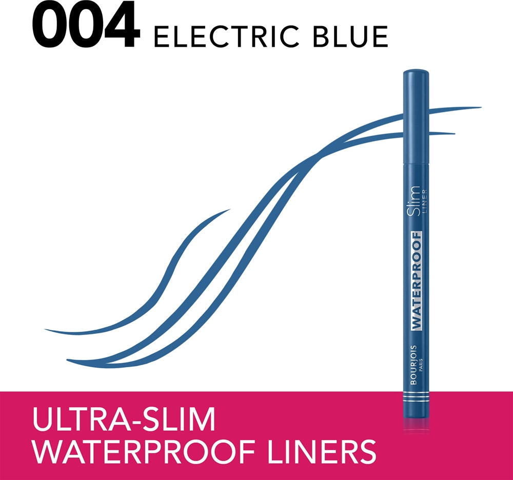BOURJOIS SLIM LINER waterproof eyeliner #004-Electric Blue 1 unit