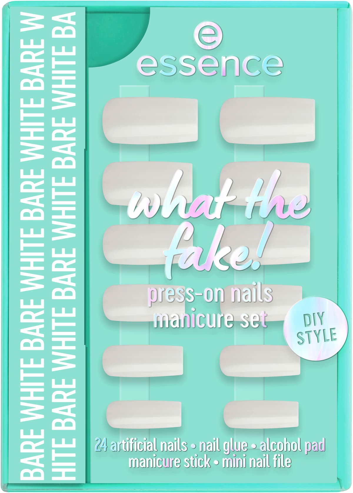 ESSENCE WHAT THE FAKE! False Nails Set #04 - Bare White 6 pcs