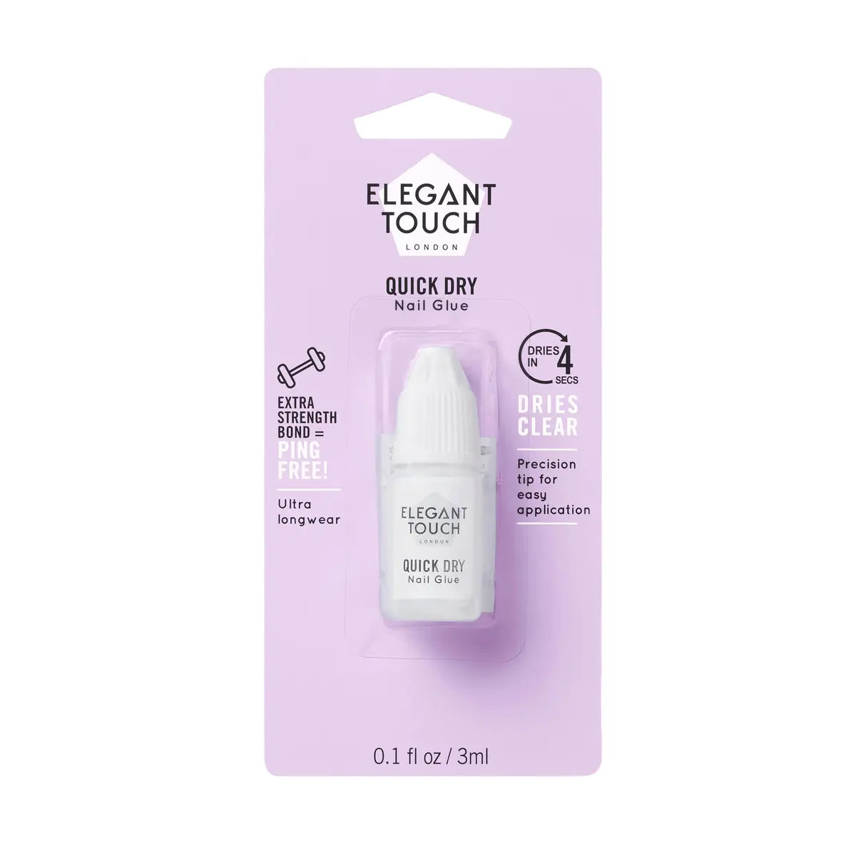 ELEGANT TOUCH PROTECTIVE nail glue clear 3 ml