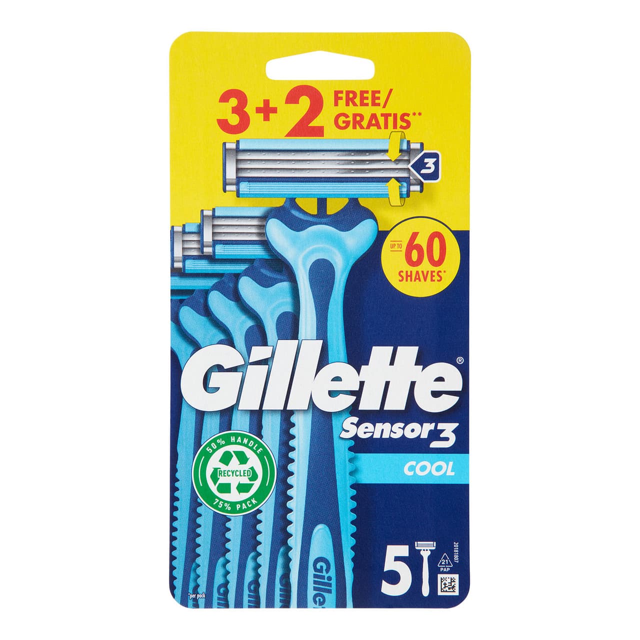 GILLETTE SENSOR3 COOL disposable razor blades, 4 units