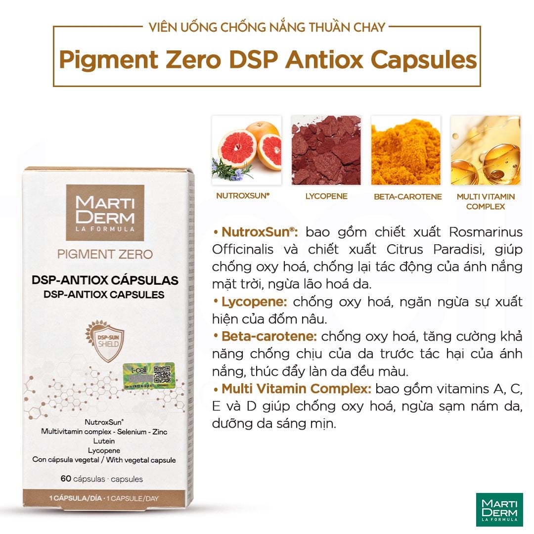 MARTIDERM PIGMENT ZERO DSP-ANTIOX capsules 60 u