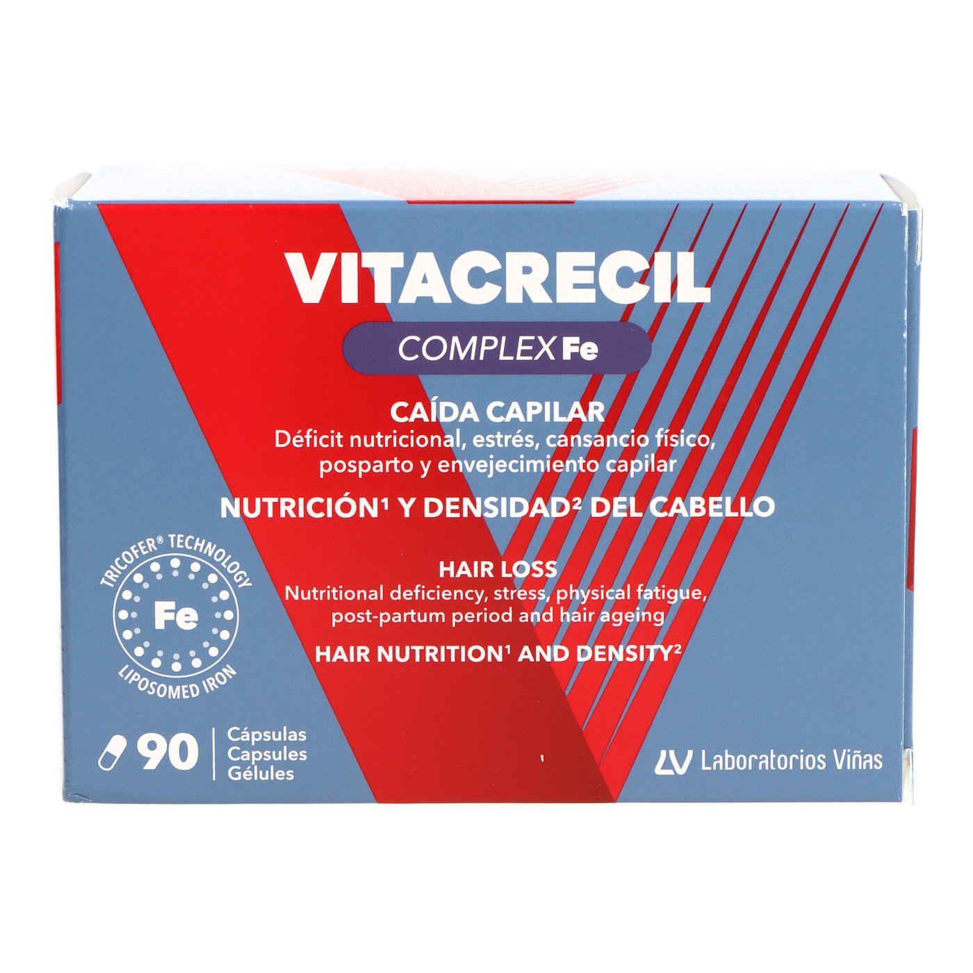 VITACRECIL COMPLEX FE caída capilar cápsulas 90 u