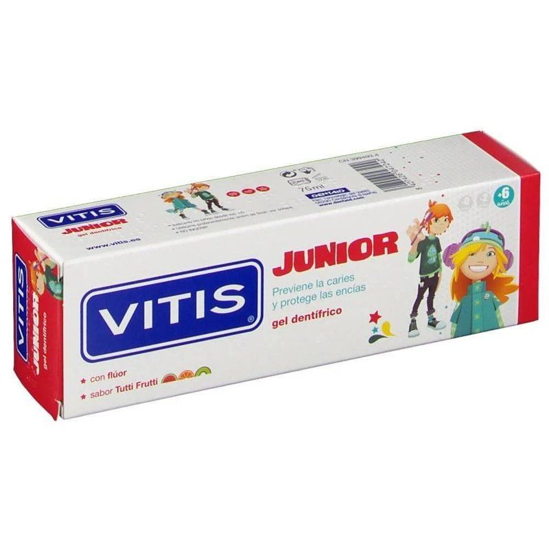 VITIS JUNIOR toothpaste gel with fluoride #Tutti Frutti 75 ml