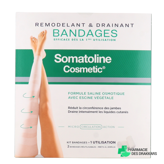 SOMATOLINE COSMETIC DRAINING BANDAGES COMPLETE KIT shock reducing action 1 unit