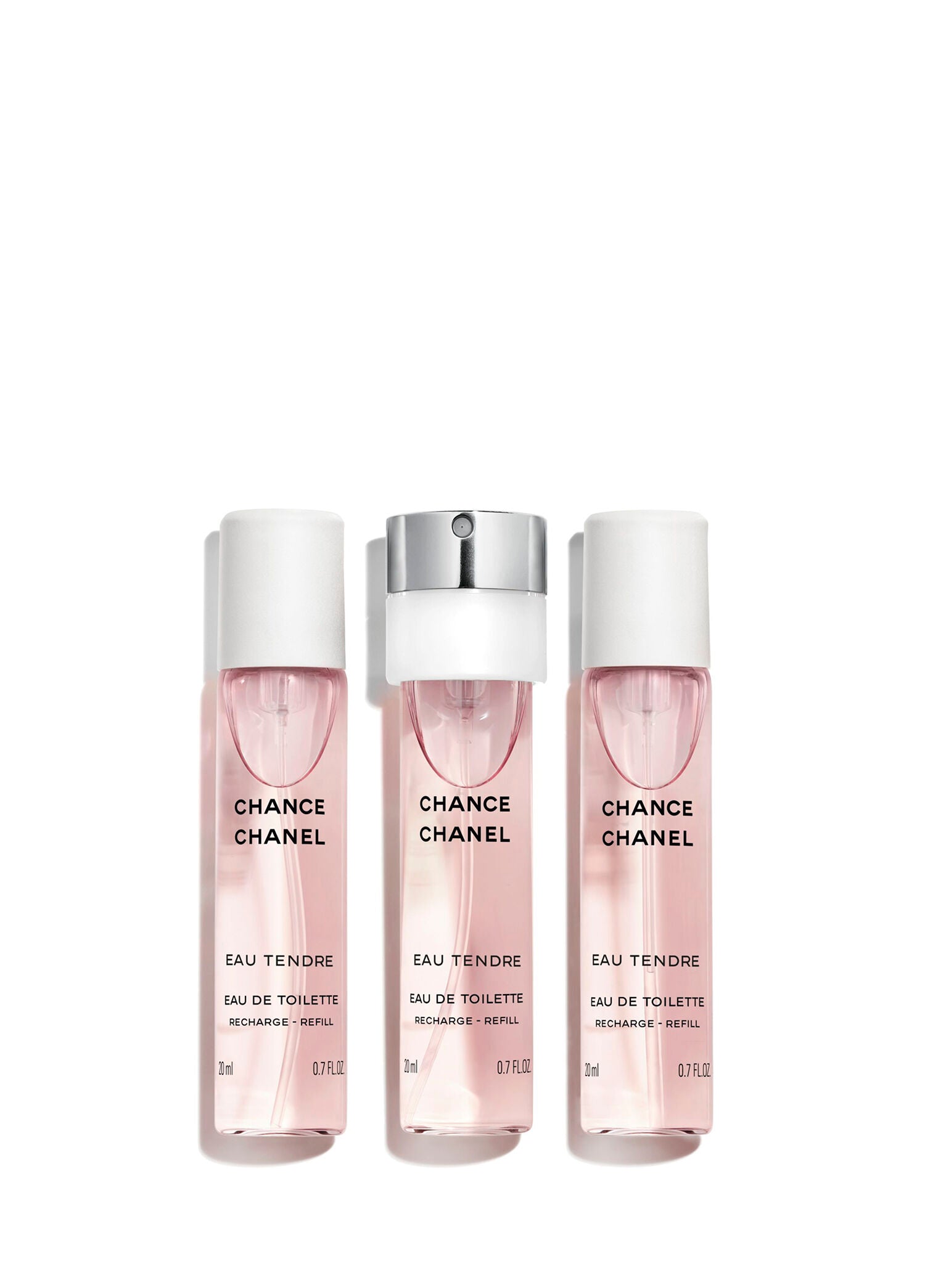 CHANEL CHANCE EAU TENDRE eau de toilette twist & spray 3 refills 3 x 20 ml