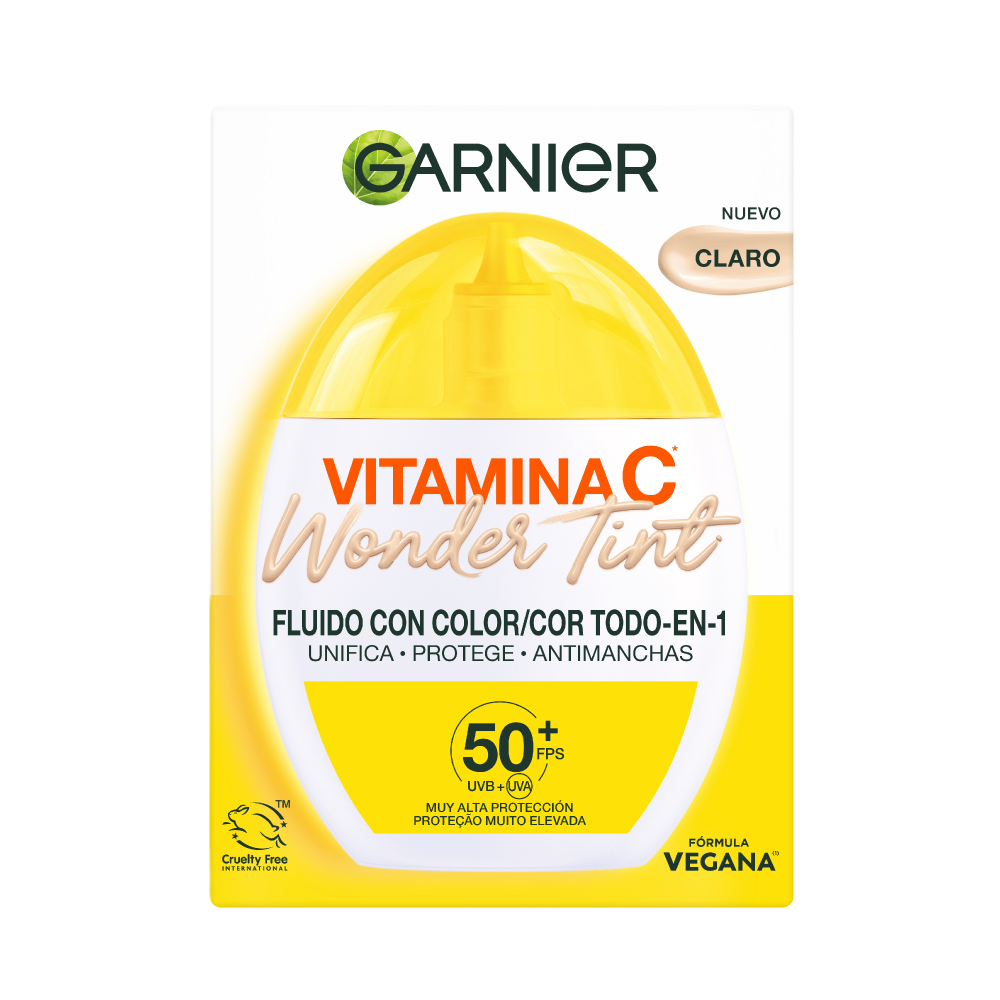 GARNIER Vitamin C Wonder Tint Fluid with Color SPF50+ #light 40 ml