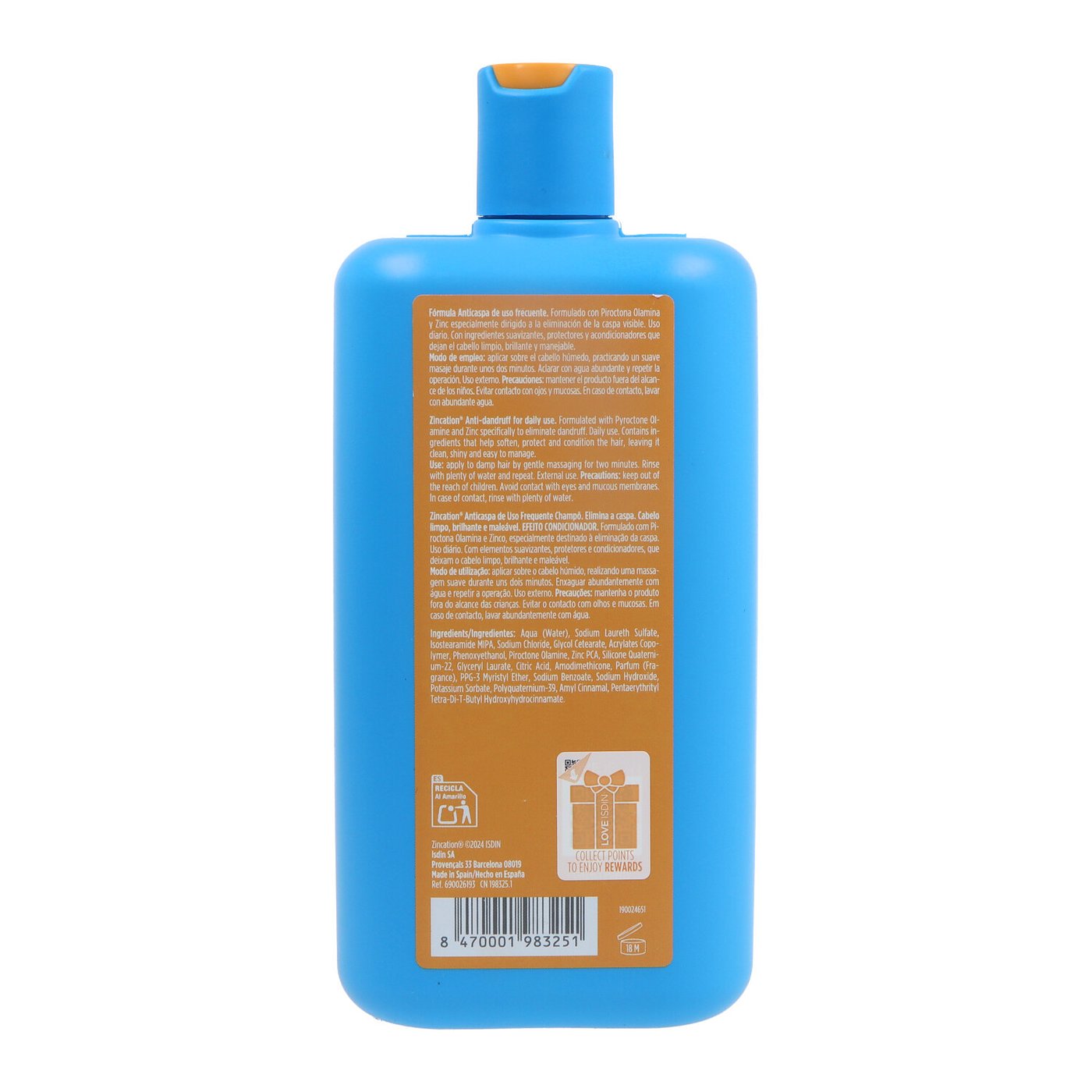 ISDIN ZINCATION anti-dandruff shampoo frequent use 400 ml